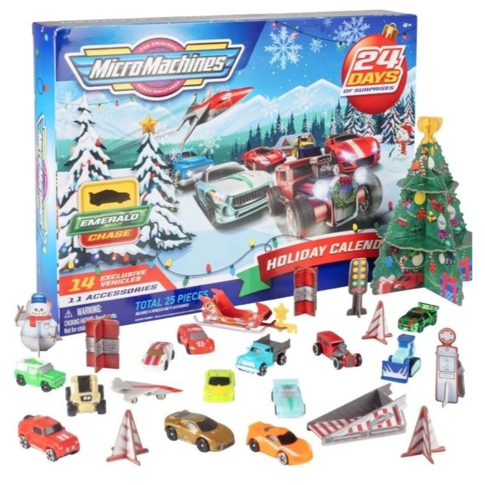 Micro Machines Advent Calendar 24 Day Set Micro Cars Truck Set New Toy Kids